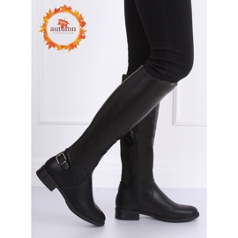 Schwarze Stiefel, schwarze Stiefel B-321 Schwarz 1