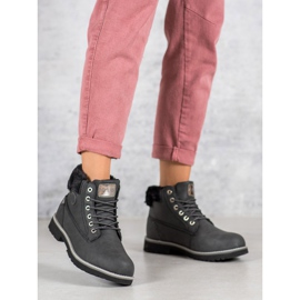 Kylie Dunkelgraue Trapper 2