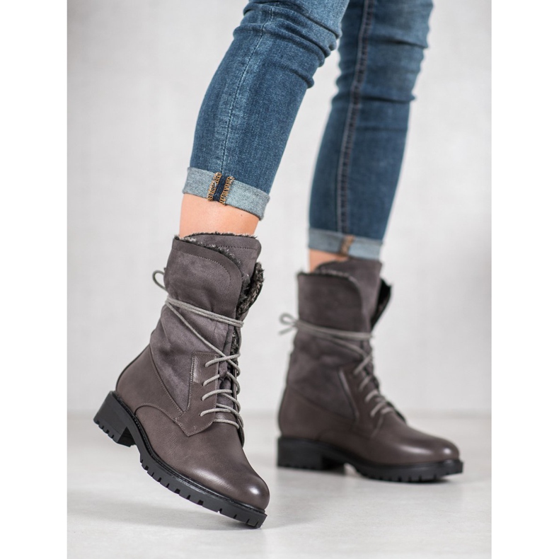 Seastar Stiefel mit aufgerolltem Schaft grau 1