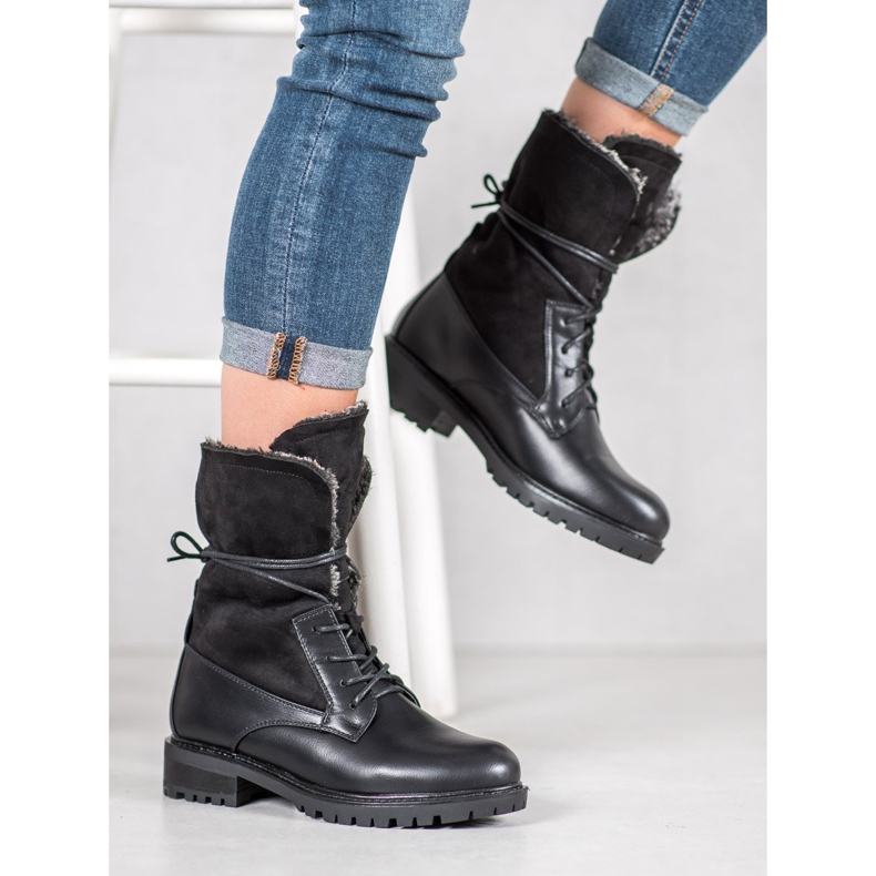 Seastar Stiefel mit aufgerolltem Schaft schwarz 1