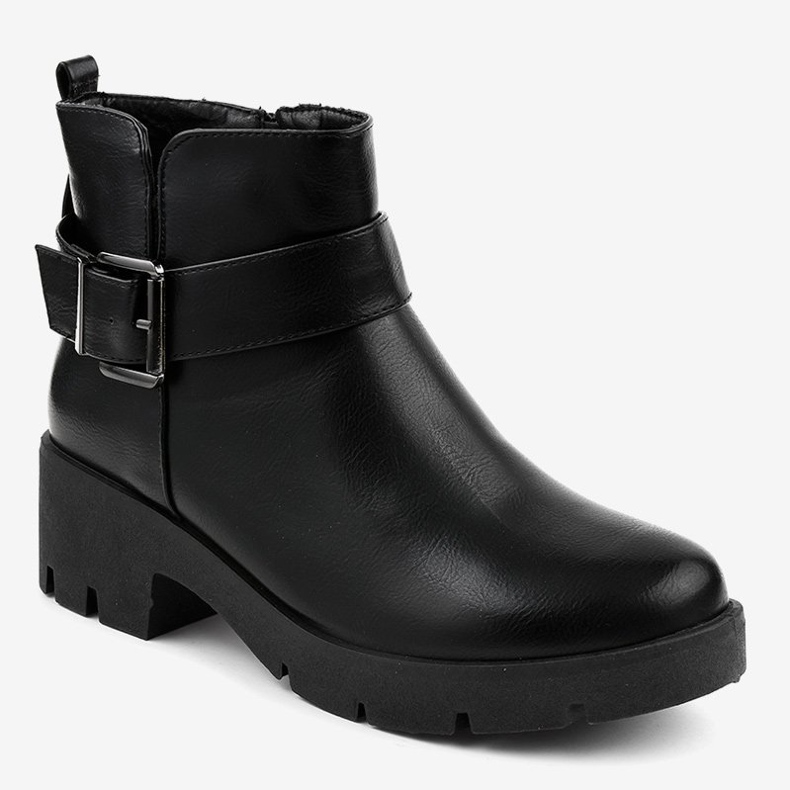 DGLJ-1 schwarze flache Stiefel 1