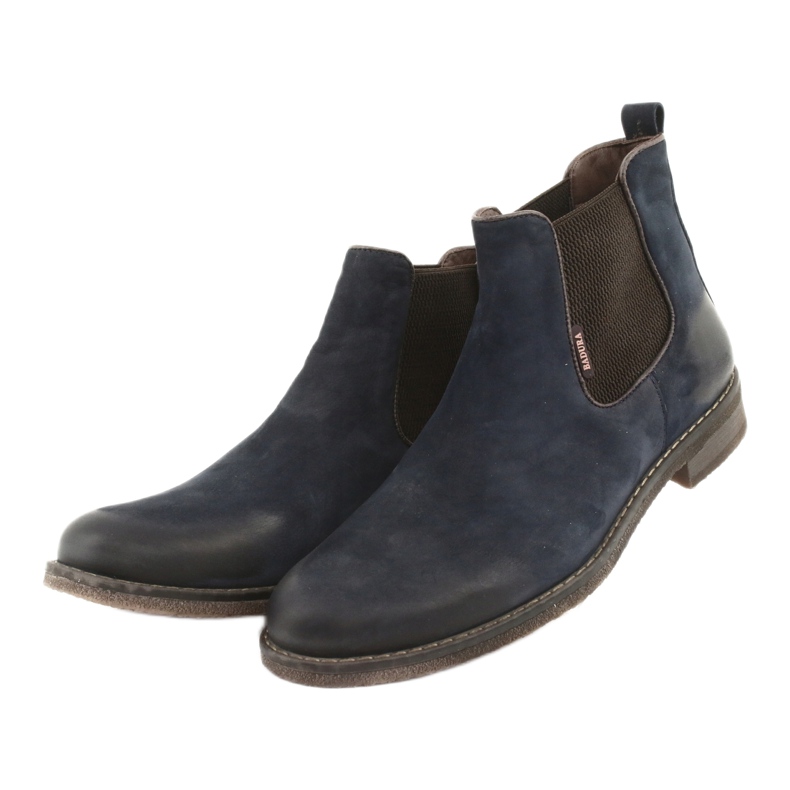 Chelsea-Boots Slip-On Stiefel Badura 4754 braun marineblau 3