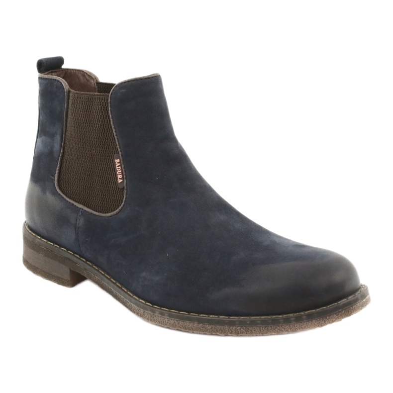 Chelsea-Boots Slip-On Stiefel Badura 4754 braun marineblau 1