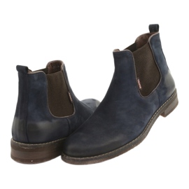 Chelsea-Boots Slip-On Stiefel Badura 4754 braun marineblau 4