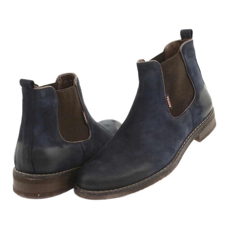 Chelsea-Boots Slip-On Stiefel Badura 4754 braun marineblau 4