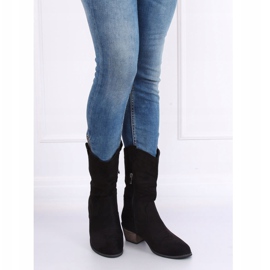 Schwarz CM-9M1-1 Schwarze Cowboystiefel 1