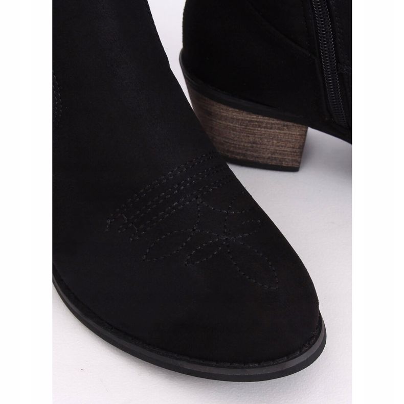 Schwarz CM-9M1-1 Schwarze Cowboystiefel 2