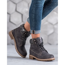 Super Me Geknotete Trapper grau 1