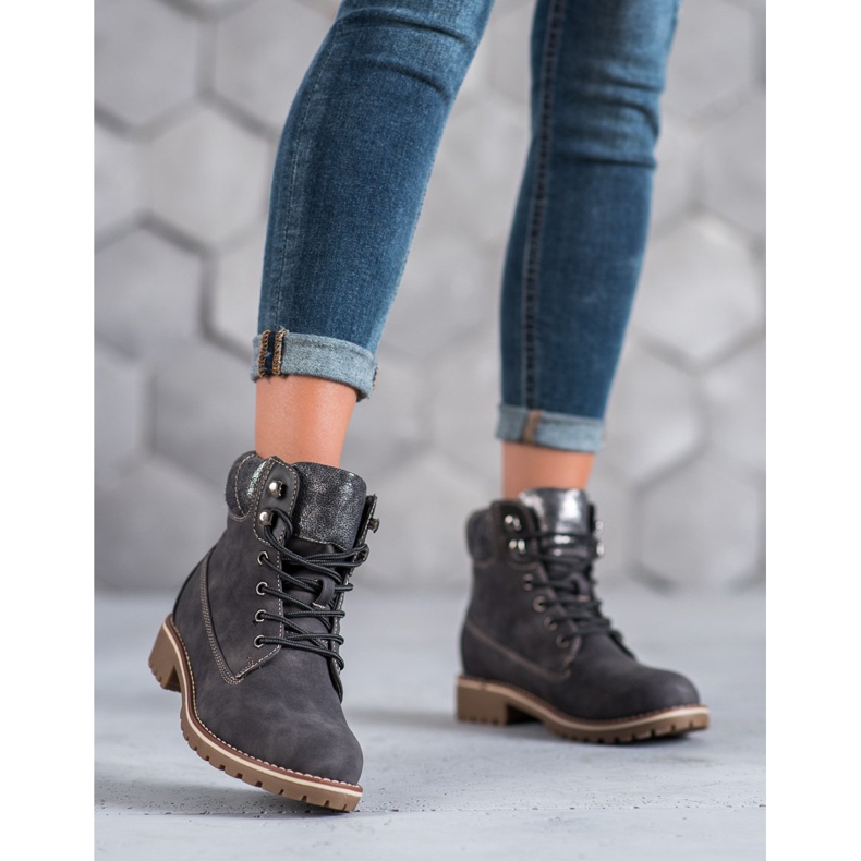 Super Me Geknotete Trapper grau 2