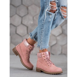 Super Me Geknotete Trapper rosa 1