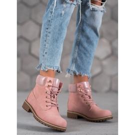 Super Me Geknotete Trapper rosa 2