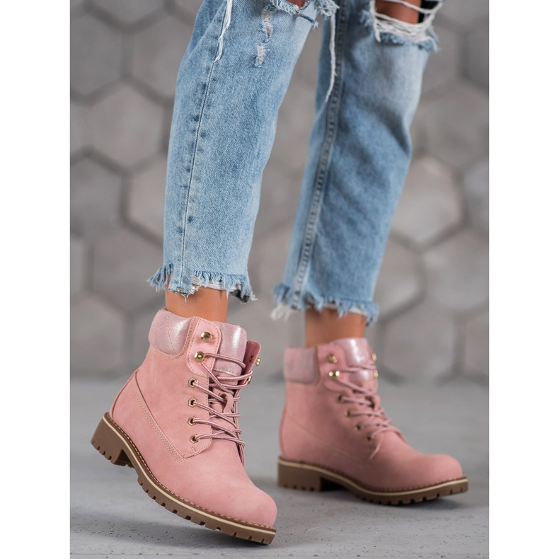 Super Me Geknotete Trapper rosa 2