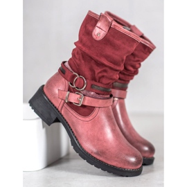 SHELOVET Hohe rote Stiefel 1
