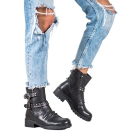 J. Star Modische Rockstiefel schwarz 2