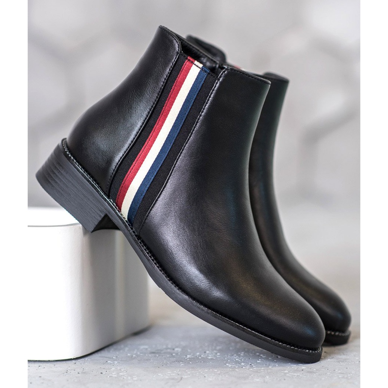 Filippo Stiefel mit Ziergürtel schwarz 1