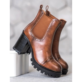 Seastar Slip-on-Stiefel auf der Plattform braun 1