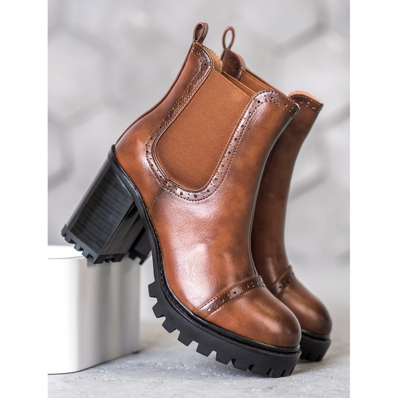 Seastar Slip-on-Stiefel auf der Plattform braun 1