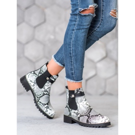 Seastar Chelsea-Stiefel mit Schlangenmuster weiß mehrfarbig 2