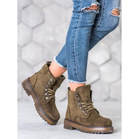 SHELOVET Trapper zum Schnüren braun mehrfarbig grün 2