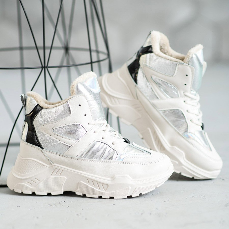 Sportmode Booties weiß grau 1