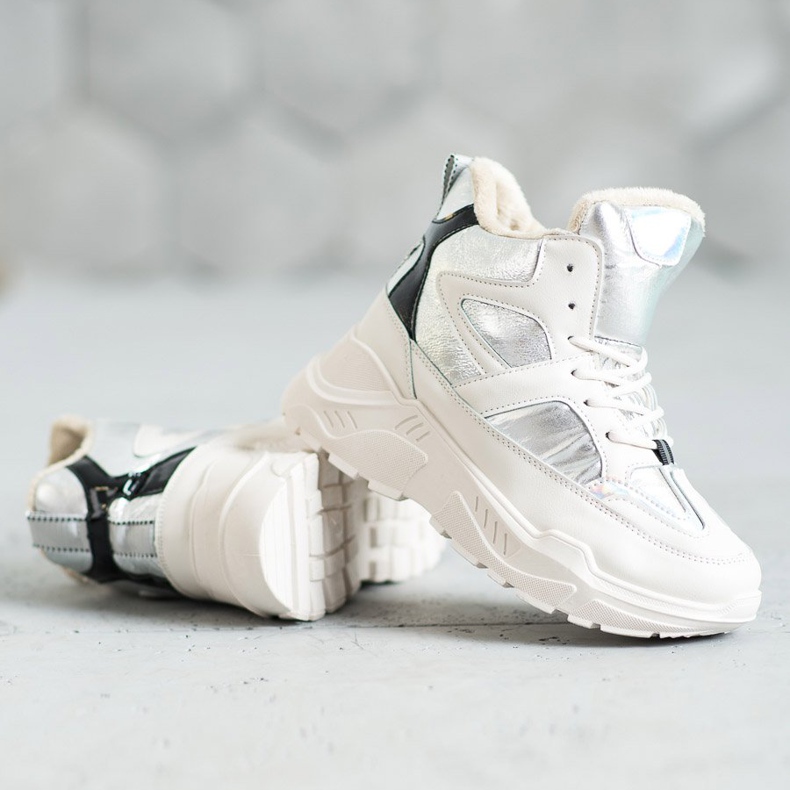 Sportmode Booties weiß grau 2