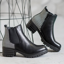 Seastar Chelsea-Boots mit Muster weiß schwarz 1