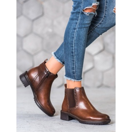 Filippo Braune Stiefel mit Öko-Leder 1