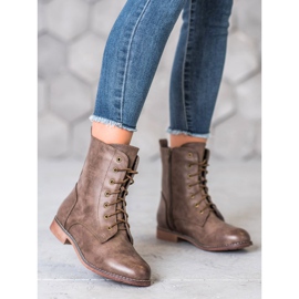 Super Me Hohe Stiefel mit Öko-Leder braun 1