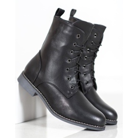 Super Me Hohe Stiefel mit Öko-Leder schwarz 1