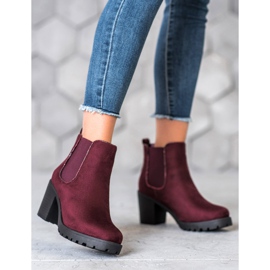 Erynn Chelsea Boots aus Wildleder auf der Plattform rot 1