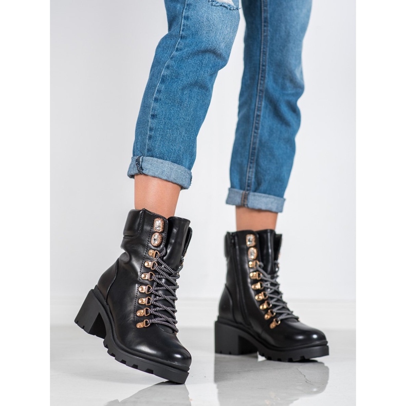 Seastar Schnürstiefeletten schwarz 1