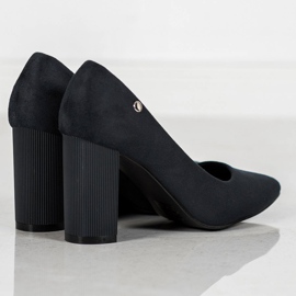 Goodin Wildleder-Pumps auf einer Säule schwarz 2