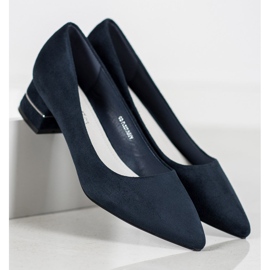 Goodin Pumps mit Ziergürtel blau 2