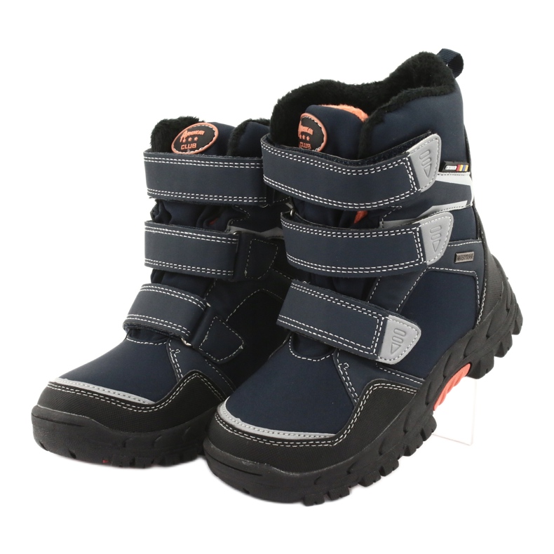 American Club Stiefel mit amerikanischer RL32-Membran navy blau orange 3