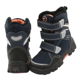 American Club Stiefel mit amerikanischer RL32-Membran navy blau orange 4