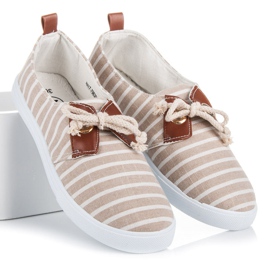 Mckeylor Gerippte Turnschuhe braun 1