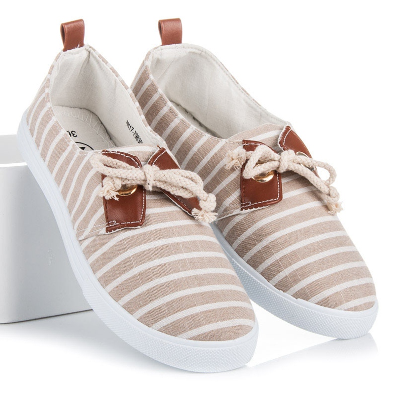 Mckeylor Gerippte Turnschuhe braun 1