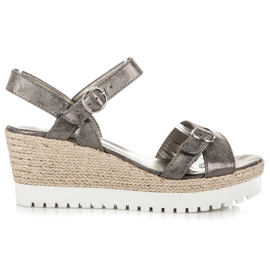 Kylie Espadrilles Silberne Sandalen grau 2