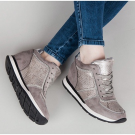 Vices Gebundene Turnschuhe grau 1