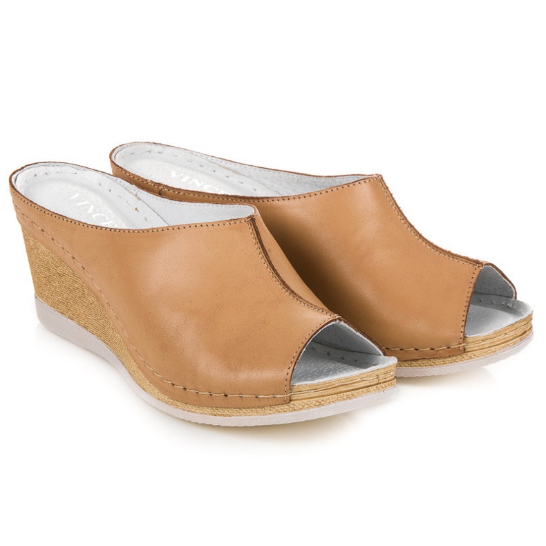 Vinceza Hausschuhe aus Leder braun 1