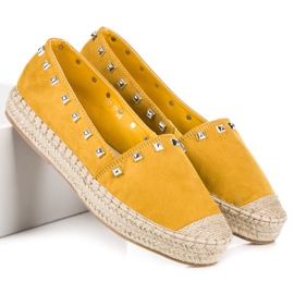 Nio Nio Gelbe Espadrilles mit Nieten 2