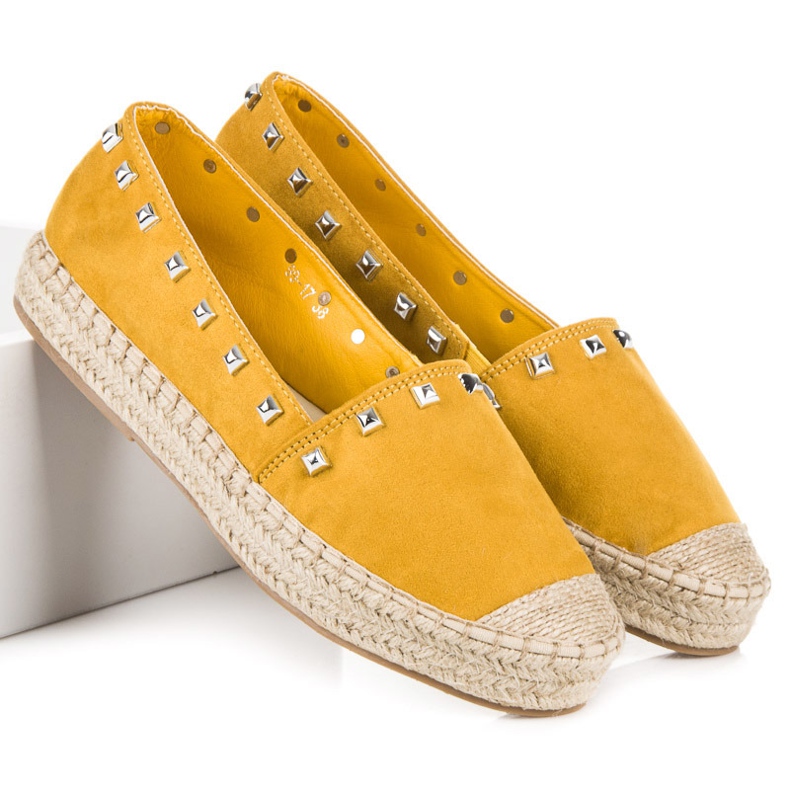 Nio Nio Gelbe Espadrilles mit Nieten 2
