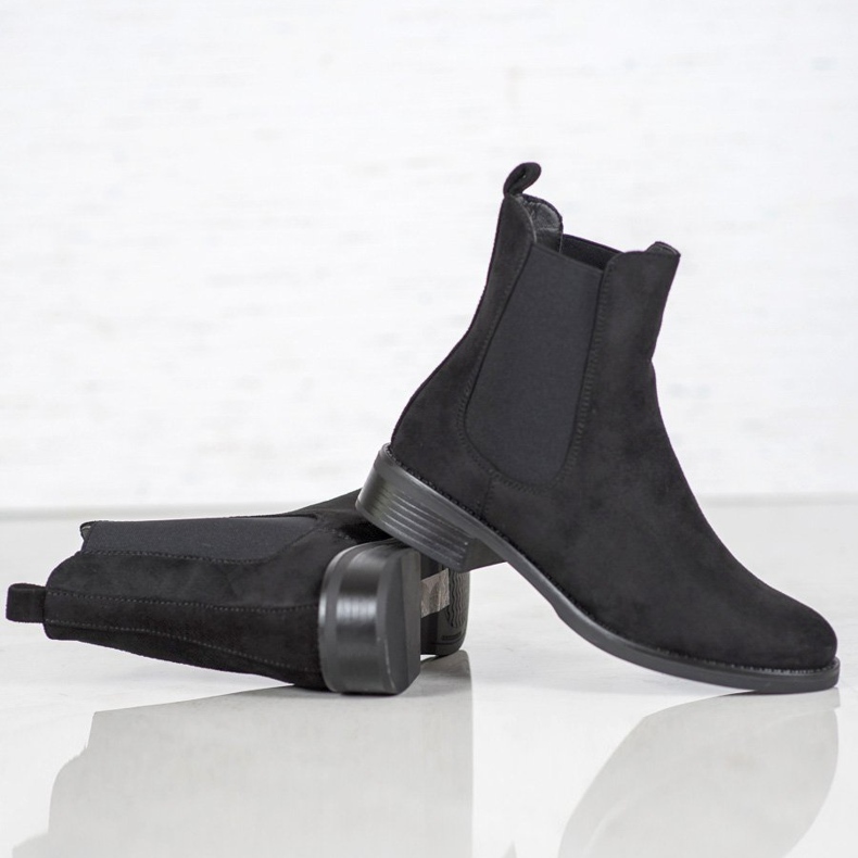 SDS Chelsea-Stiefel aus Wildleder schwarz 2