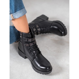 SHELOVET Geschnürte Arbeiter schwarz 1