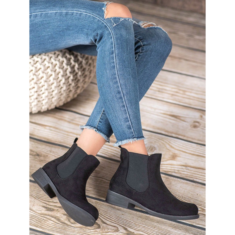 SDS Chelsea-Boots mit Kristallen schwarz 1