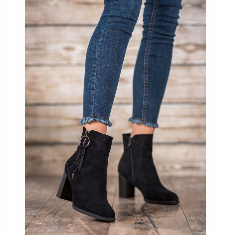 Filippo Stylische Wildlederstiefel schwarz 2