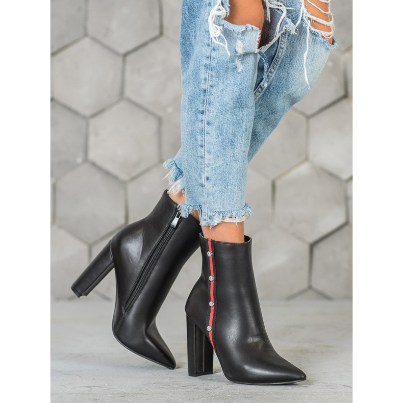 Seastar Hohe Stiefel mit Ziergürtel schwarz 1