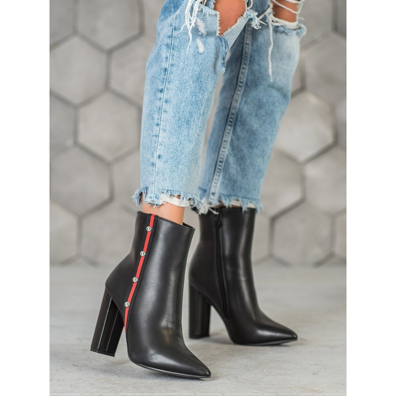 Seastar Hohe Stiefel mit Ziergürtel schwarz 2