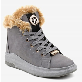 Warme graue Turnschuhe TL135-3 1