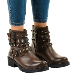 Braune isolierte Stiefel 77-8 grün 1